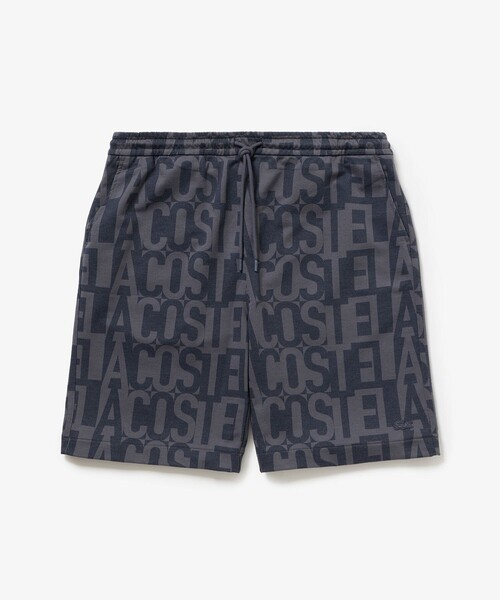 LACOSTE(ラコステ)の「クールマックスブランドネームロゴ総柄ショートパンツ(その他パンツ・メンズ・ブラック/チャコール・4/3)」の2枚目の写真