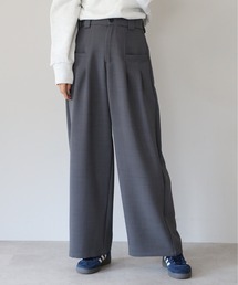 ツイルオープンポケットタックワイドパンツ