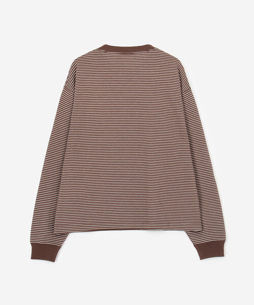 DANTON(ダントン)の「DANTON | クルーネック 長袖ボーダーTシャツ WOMEN(Tシャツ/カットソー・レディース・ブラウン系その他2/ブラウン系その他・S/M)」の4枚目の写真
