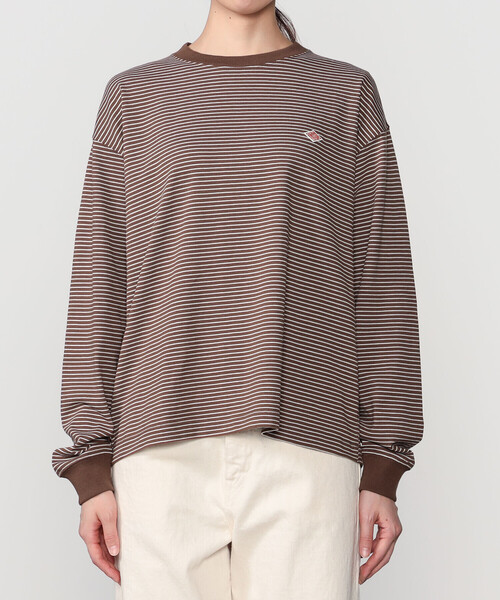 DANTON(ダントン)の「DANTON | クルーネック 長袖ボーダーTシャツ WOMEN(Tシャツ/カットソー・レディース・ブラウン系その他2/ブラウン系その他・S/M)」の9枚目の写真