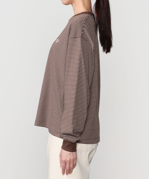 DANTON(ダントン)の「DANTON | クルーネック 長袖ボーダーTシャツ WOMEN(Tシャツ/カットソー・レディース・ブラウン系その他2/ブラウン系その他・S/M)」の10枚目の写真