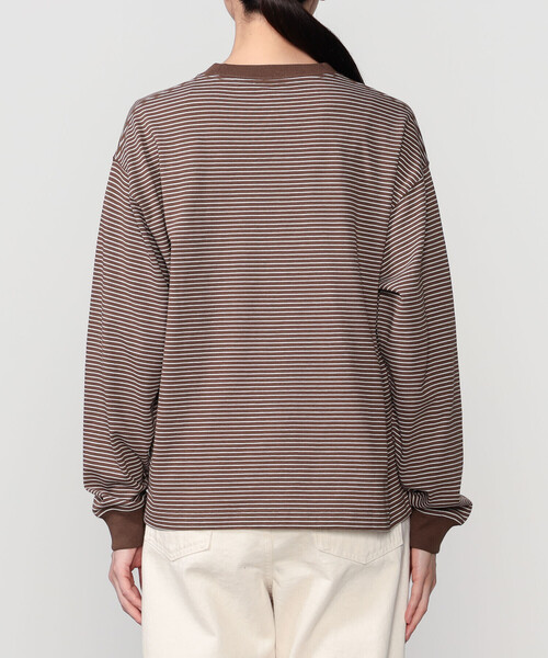 DANTON(ダントン)の「DANTON | クルーネック 長袖ボーダーTシャツ WOMEN(Tシャツ/カットソー・レディース・ブラウン系その他2/ブラウン系その他・S/M)」の11枚目の写真
