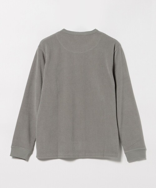 BEAMS HEART(ビームスハート)の「モールワッフル ヘンリーネック カットソー(Tシャツ/カットソー・メンズ・ブラック/グレー・L/M/S/XL)」の6枚目の写真