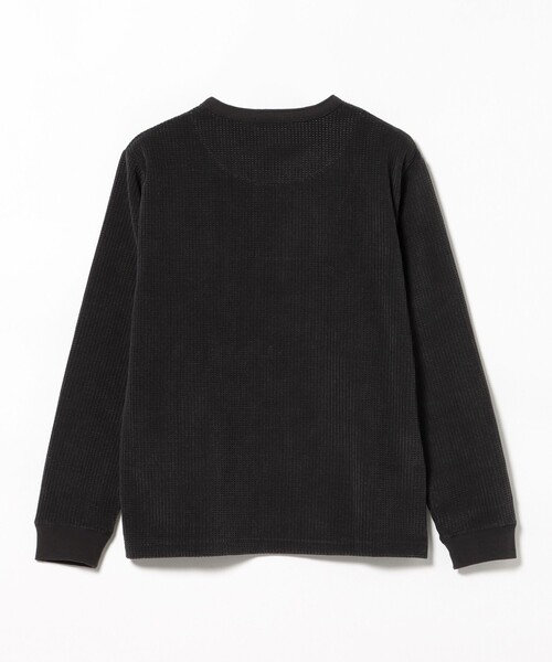 BEAMS HEART(ビームスハート)の「モールワッフル ヘンリーネック カットソー(Tシャツ/カットソー・メンズ・ブラック/グレー・L/M/S/XL)」の10枚目の写真