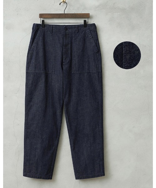 WAIPER.inc(ワイパーインク)の「WAIPER.inc 米軍 OG-107 ユーティリティパンツ KURABO DENIM【WP1171】(デニムパンツ・メンズ・ネイビー/ネイビー×ホワイト・W34xL30/W38xL30/W36xL30)」の1枚目の写真