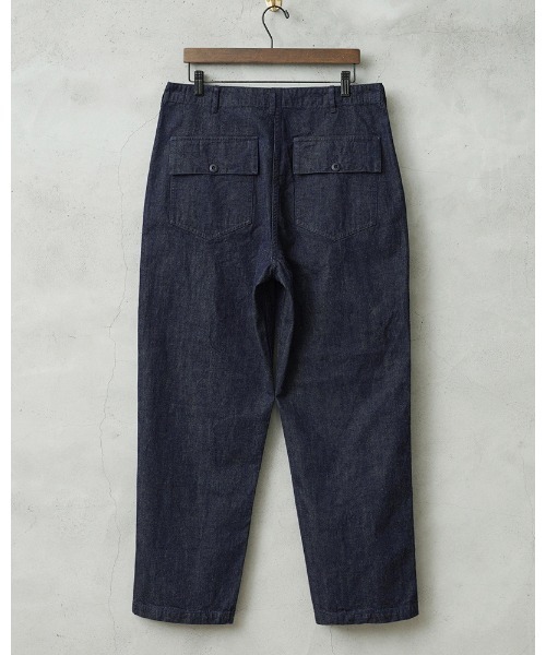 WAIPER.inc(ワイパーインク)の「WAIPER.inc 米軍 OG-107 ユーティリティパンツ KURABO DENIM【WP1171】(デニムパンツ・メンズ・ネイビー/ネイビー×ホワイト・W34xL30/W38xL30/W36xL30)」の3枚目の写真