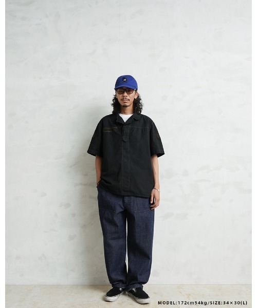 WAIPER.inc(ワイパーインク)の「WAIPER.inc 米軍 OG-107 ユーティリティパンツ KURABO DENIM【WP1171】(デニムパンツ・メンズ・ネイビー/ネイビー×ホワイト・W34xL30/W38xL30/W36xL30)」の8枚目の写真
