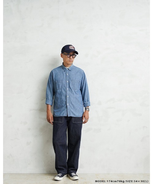 WAIPER.inc(ワイパーインク)の「WAIPER.inc 米軍 OG-107 ユーティリティパンツ KURABO DENIM【WP1171】(デニムパンツ・メンズ・ネイビー/ネイビー×ホワイト・W34xL30/W38xL30/W36xL30)」の10枚目の写真