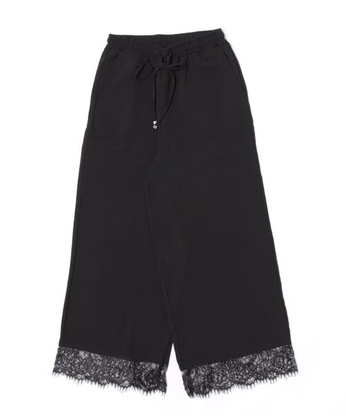 CECIL McBEE(セシルマクビー)の「【CECIL McBEE】裾レースワイドイージーパンツ(その他パンツ・レディース・ベージュ/ブラック・MEDIUM/LARGE)」の1枚目の写真