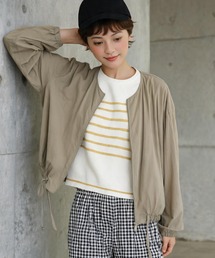 Sew loop（ソーループ）の「ドロスト薄手長袖ブルゾンジャケット春秋カーディガン（ブルゾン）」
