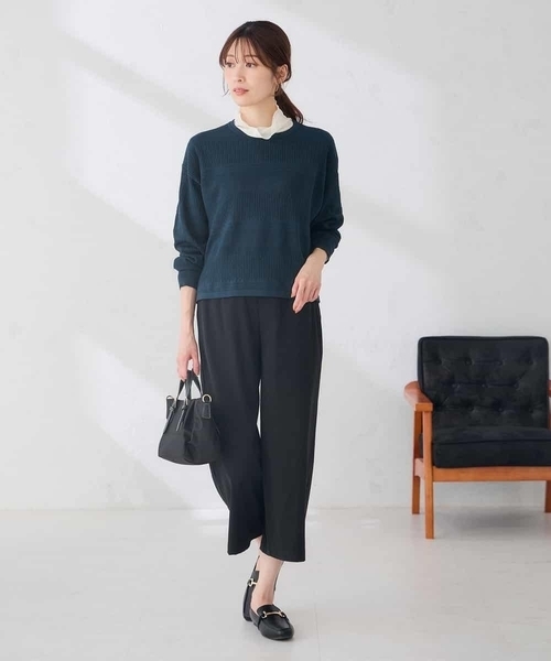 a.v.v(アーヴェヴェ)の「スエード ライク ガウチョパンツ(その他パンツ・レディース・チャコールグレー/ブラック・34/36/38/40/42)」の19枚目の写真