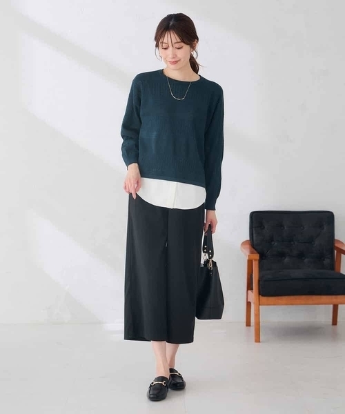 a.v.v(アーヴェヴェ)の「スエード ライク ガウチョパンツ(その他パンツ・レディース・チャコールグレー/ブラック・34/36/38/40/42)」の15枚目の写真