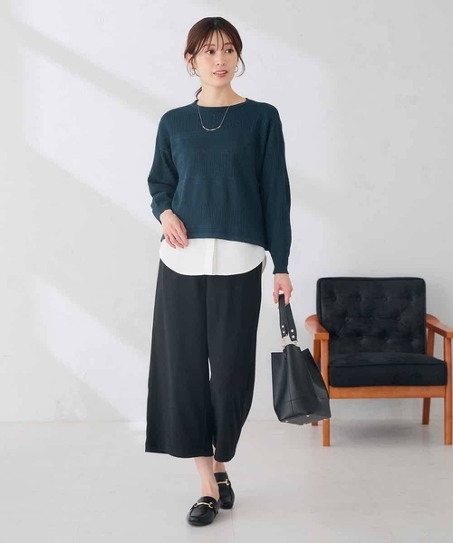a.v.v(アーヴェヴェ)の「スエード ライク ガウチョパンツ(その他パンツ・レディース・チャコールグレー/ブラック・34/36/38/40/42)」の14枚目の写真