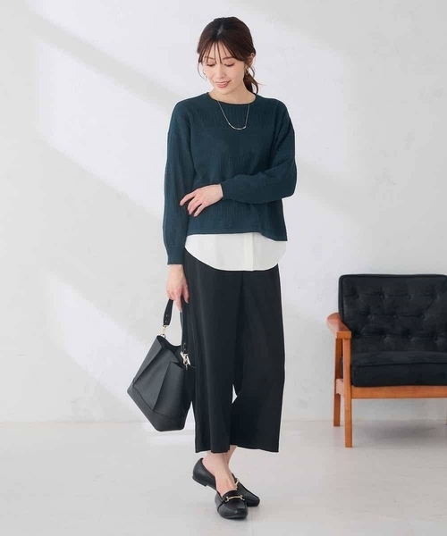a.v.v(アーヴェヴェ)の「スエード ライク ガウチョパンツ(その他パンツ・レディース・チャコールグレー/ブラック・34/36/38/40/42)」の13枚目の写真