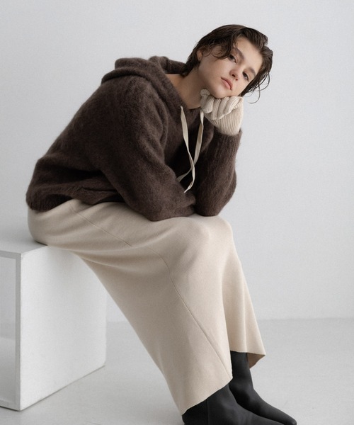 URBAN RESEARCH Sonny Label(アーバンリサーチサニーレーベル)の「フーディシャギーニットプルオーバー(ニット/セーター・レディース・ブラウン/ネイビー/グレー・FREE)」の10枚目の写真