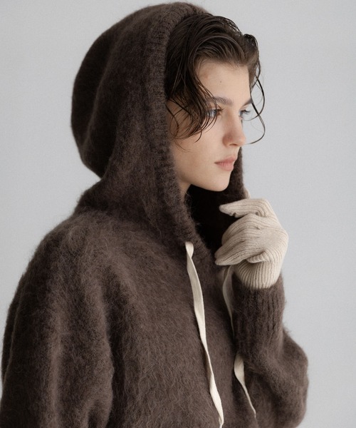 URBAN RESEARCH Sonny Label(アーバンリサーチサニーレーベル)の「フーディシャギーニットプルオーバー(ニット/セーター・レディース・ブラウン/ネイビー/グレー・FREE)」の13枚目の写真