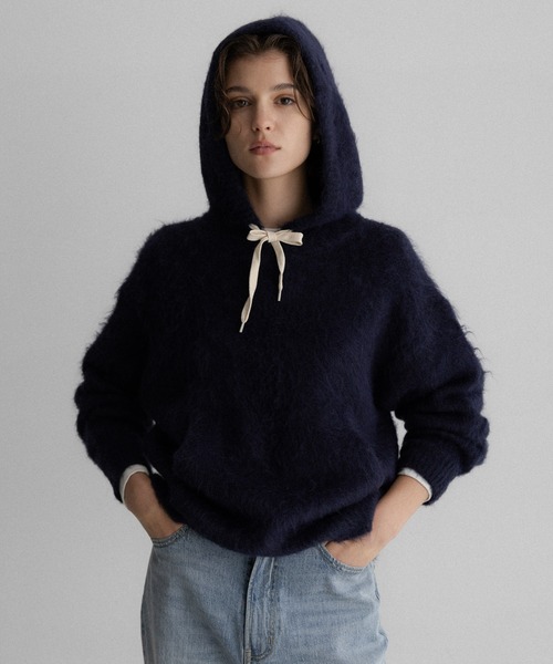 URBAN RESEARCH Sonny Label(アーバンリサーチサニーレーベル)の「フーディシャギーニットプルオーバー(ニット/セーター・レディース・ブラウン/ネイビー/グレー・FREE)」の17枚目の写真