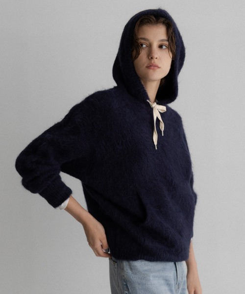 URBAN RESEARCH Sonny Label(アーバンリサーチサニーレーベル)の「フーディシャギーニットプルオーバー(ニット/セーター・レディース・ブラウン/ネイビー/グレー・FREE)」の18枚目の写真