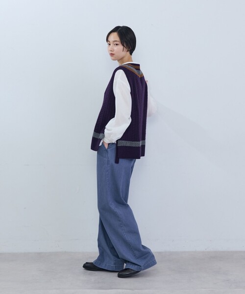 ADIEU TRISTESSE(アデュートリステス)の「チルデンニットベスト(ベスト・レディース・パープル系その他/ベージュ系その他/グレー系その他・FREE)」の5枚目の写真