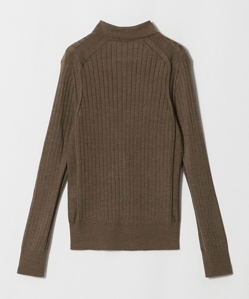 UNITED ARROWS(ユナイテッドアローズ)の「【別注】<SLOANE>ワイドリブ ポロニット(ニット/セーター・レディース・ブラウン系/ライトブルー・2)」の13枚目の写真