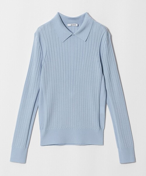 UNITED ARROWS(ユナイテッドアローズ)の「【別注】<SLOANE>ワイドリブ ポロニット(ニット/セーター・レディース・ブラウン系/ライトブルー・2)」の17枚目の写真