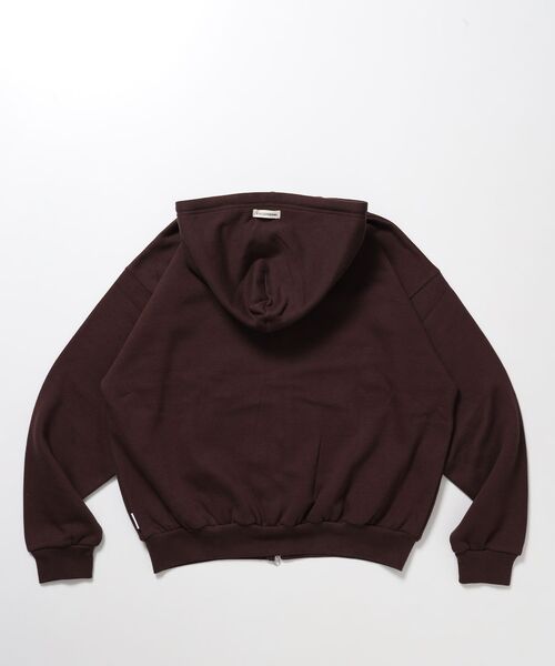 FFEIN（フェイン）の「【FFEIN(フェイン)】ヘビーウエイト2段刺繍ロゴ立体フードジップパーカー / ジップアップ パーカー フーディー 裏起毛 ロゴ 刺繍 スウェット ユニセックス（パーカー・メンズ・ダークブラウン/ネイビー/ブラック・MEDIUM/SMALL/LARGE）」の9枚目の写真