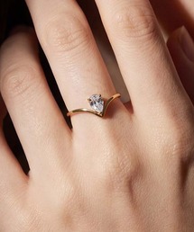 blackdia ocean 一粒ジルコニア ドロップリング