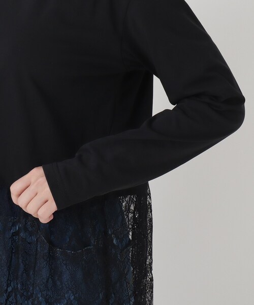 one'sterrace(ワンズテラス)の「裾レース切替 長袖プルオーバー(Tシャツ/カットソー・レディース・ブラック系8/アイボリー系8・02)」の7枚目の写真