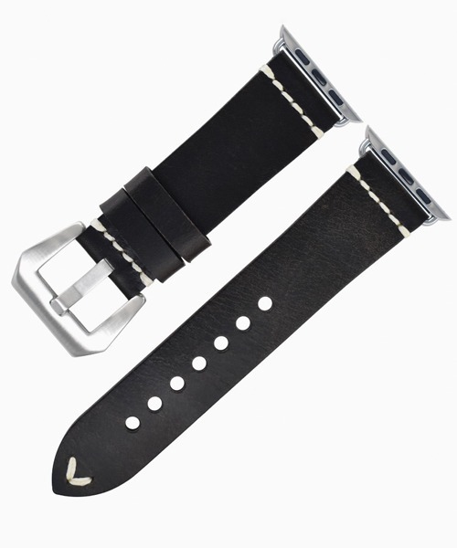Fun & Daily(ファンアンドデイリー)の「Cow Leather Apple Watch Band / レザーアップルウォッチバンド(デジタル腕時計・メンズ・ブラック/ブラック系その他/ブラウン・A/B)」の2枚目の写真