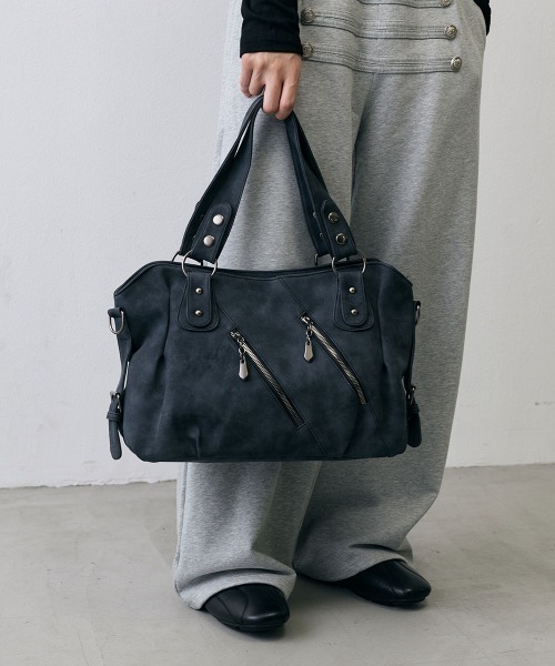 Shoowtime(ショウタイム)の「Vintage Multi Zip 2Way Shoulder Bag / ヴィンテージ マルチジップ 2WAY ショルダーバッグ(ショルダーバッグ・メンズ・グレー系/ブラック系・FREE)」の9枚目の写真