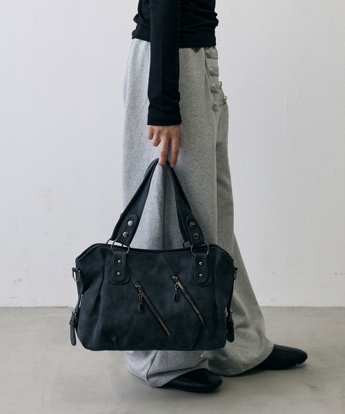 Shoowtime(ショウタイム)の「Vintage Multi Zip 2Way Shoulder Bag / ヴィンテージ マルチジップ 2WAY ショルダーバッグ(ショルダーバッグ・メンズ・グレー系/ブラック系・FREE)」の10枚目の写真