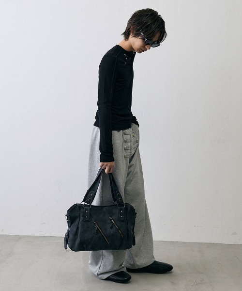 Shoowtime(ショウタイム)の「Vintage Multi Zip 2Way Shoulder Bag / ヴィンテージ マルチジップ 2WAY ショルダーバッグ(ショルダーバッグ・メンズ・グレー系/ブラック系・FREE)」の12枚目の写真