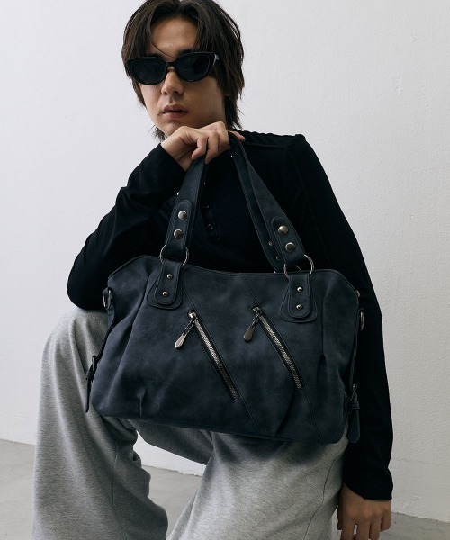Shoowtime(ショウタイム)の「Vintage Multi Zip 2Way Shoulder Bag / ヴィンテージ マルチジップ 2WAY ショルダーバッグ(ショルダーバッグ・メンズ・グレー系/ブラック系・FREE)」の13枚目の写真