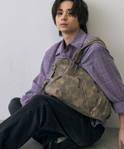 Shoowtime(ショウタイム)の「Vintage Multi Zip 2Way Shoulder Bag / ヴィンテージ マルチジップ 2WAY ショルダーバッグ(ショルダーバッグ・メンズ・グレー系/ブラック系・FREE)」の14枚目の写真