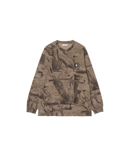 Carhartt WIP（カーハートダブリューアイピー）の「Carhartt WIP L/S FEATHER TREE T-SHIRT（カーハートワークインプログレス L/S フェザーツリー Tシャツ）（Tシャツ/カットソー・メンズ・オリーブ系・SMALL/MEDIUM/LARGE/X-LARGE）」の2枚目の写真