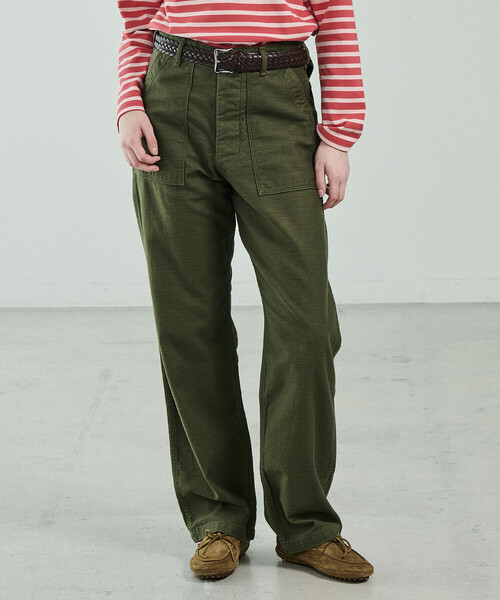 orSlow(オアスロウ)の「orSlow | バックサテン ファティーグパンツ WOMEN(その他パンツ・レディース・オリーブ・00/0)」の1枚目の写真