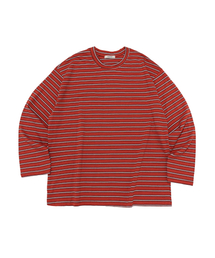 レトロストライプ長袖Tシャツ(レッド)