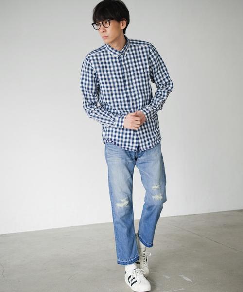 green label relaxing（グリーンレーベルリラクシング）の「SC クラッシュ 825テーパード 9/L デニムパンツ◆（デニムパンツ・メンズ・ネイビー・LARGE/X-LARGE/MEDIUM/SMALL）」の9枚目の写真