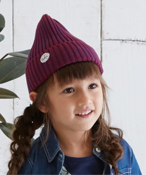 apres les cours（アプレレクール）の「リブニットキャップ（ニットキャップ/ビーニー・キッズ・ネイビー/ワインレッド/グレー/サーモンピンク・50/54/58）」の4枚目の写真