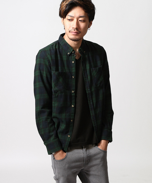 ZIP FIVE(ジップファイブ)の「ビエラ起毛チェックネルシャツ(シャツ/ブラウス・メンズ・ブルー/ブラック×ブルー/チャコールアッシュ/オフホワイト/ライトアッシュグレー/ダークネイビー/ブラウン/レッド/ライトカーキ/カーキオリーブ/ホワイト×ネイビー/ダークインディゴブルー/グリーン系その他/ネイビー/マルチ/ブラック×レッド/ブラック×グリーン/チョコ/クリアレッド/チャコールグレー×ブラック/ホワイト系その他/パープル/インディゴブルー/ヘザーチャコール/その他・LARGE/X-LARGE/MEDIUM/SMALL)」の16枚目の写真