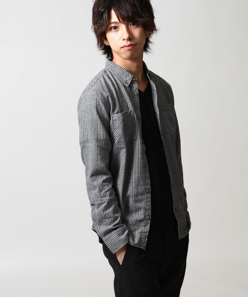 ZIP FIVE(ジップファイブ)の「ビエラ起毛チェックネルシャツ(シャツ/ブラウス・メンズ・ブルー/ブラック×ブルー/チャコールアッシュ/オフホワイト/ライトアッシュグレー/ダークネイビー/ブラウン/レッド/ライトカーキ/カーキオリーブ/ホワイト×ネイビー/ダークインディゴブルー/グリーン系その他/ネイビー/マルチ/ブラック×レッド/ブラック×グリーン/チョコ/クリアレッド/チャコールグレー×ブラック/ホワイト系その他/パープル/インディゴブルー/ヘザーチャコール/その他・LARGE/X-LARGE/MEDIUM/SMALL)」の11枚目の写真