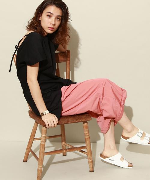 UNITED ARROWS(ユナイテッドアローズ)の「SFL ナイロン タックパンツ† ◆(その他パンツ・レディース・ピンク/マスタード/ネイビー・FREE)」の1枚目の写真