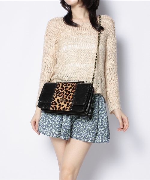 CORTES WORKS（コルテスワークス）の「LEOPARD HARAKO レオパード柄ショルダーバッグ（ショルダーバッグ・レディース・ブラック/レオパード・FREE）」の9枚目の写真