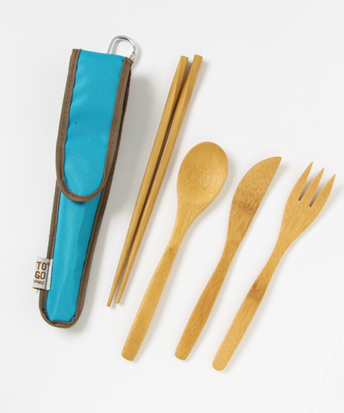 バンブーカトラリーセット アウトレット】カトラリーセット バンブーファイバー入タイプ（2点