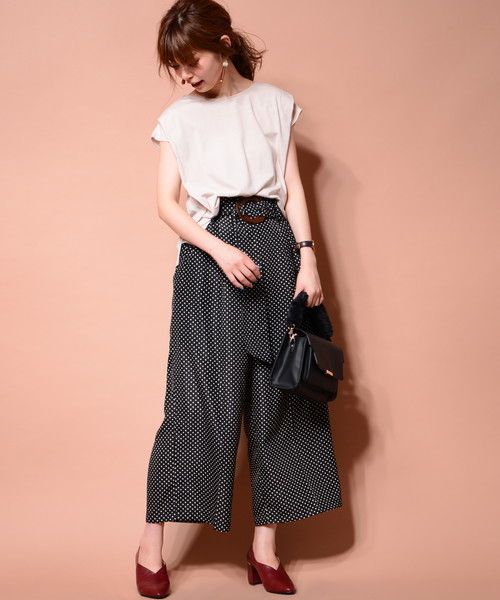 natural couture（ナチュラルクチュール）の「２ＷＡＹタックフレンチＴシャツ（Tシャツ/カットソー・レディース・ブラック/カーキ/ベージュ/レッド・FREE）」の15枚目の写真