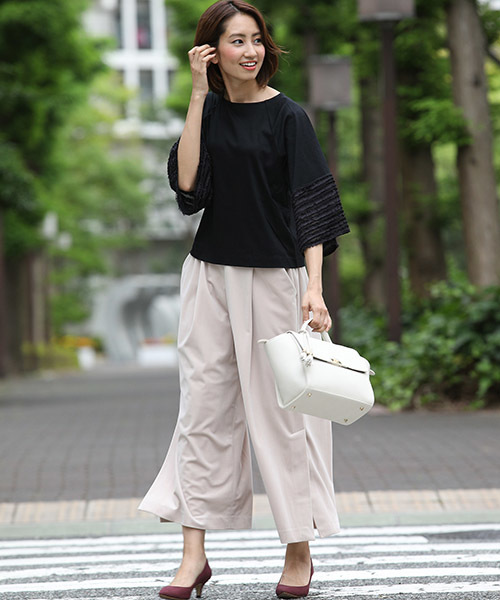 ketty cherie（ケティシェリー）の「袖ジャカードデザインカットソー