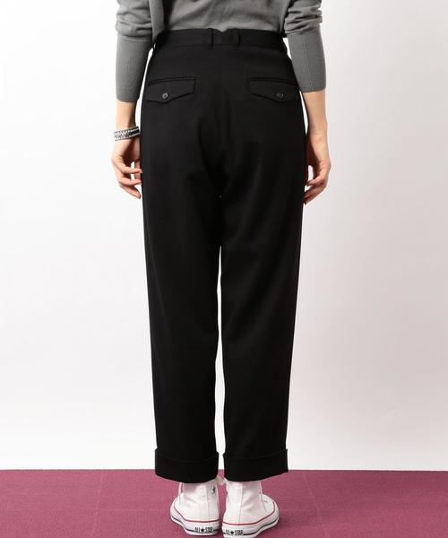 green label relaxing(グリーンレーベルリラクシング)の「CB クロップド ワイド テーパードパンツ ◆(その他パンツ・レディース・ブラック/ダークグリーン/オフホワイト・38/36)」の4枚目の写真