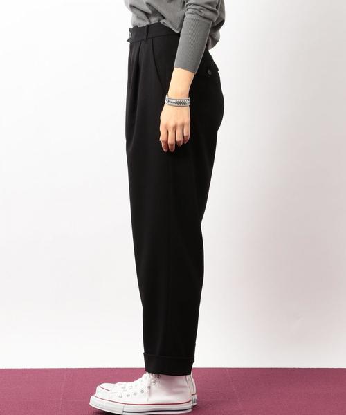 green label relaxing(グリーンレーベルリラクシング)の「CB クロップド ワイド テーパードパンツ ◆(その他パンツ・レディース・ブラック/ダークグリーン/オフホワイト・38/36)」の6枚目の写真