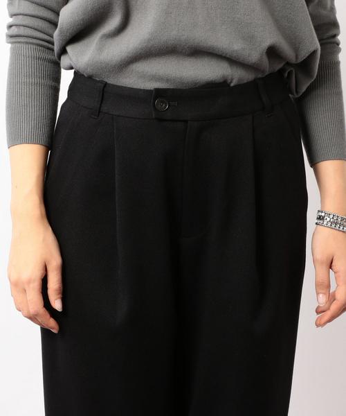 green label relaxing(グリーンレーベルリラクシング)の「CB クロップド ワイド テーパードパンツ ◆(その他パンツ・レディース・ブラック/ダークグリーン/オフホワイト・38/36)」の8枚目の写真