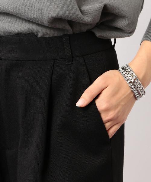 green label relaxing(グリーンレーベルリラクシング)の「CB クロップド ワイド テーパードパンツ ◆(その他パンツ・レディース・ブラック/ダークグリーン/オフホワイト・38/36)」の9枚目の写真